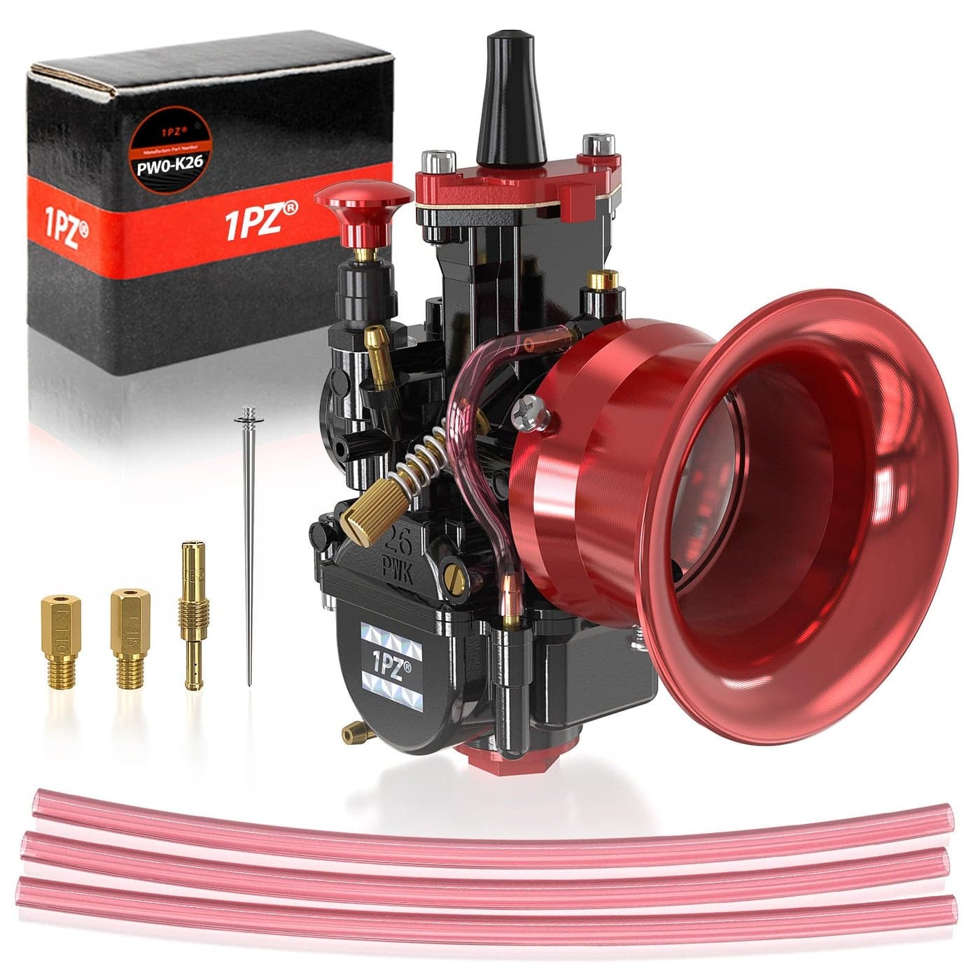 1PZ PW0K26 PWK 26MM Carburetor Carb With Air Filter Interface Wind Cup Replacement for 70cc to 140cc 2T 4T Engine GY6 Engine Dirt Bike Mini Bike SSR TTR Apollo TaoTao ATV