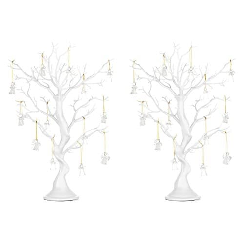 Nuptio Artificial Trees Decorative Trees 2 Pcs White Twig Trees 228in Tall Halloween Decorations Wedding Centerpiece for Tables Fake Easter Tree for Christmas Thanksgiving Birthday Party Decor