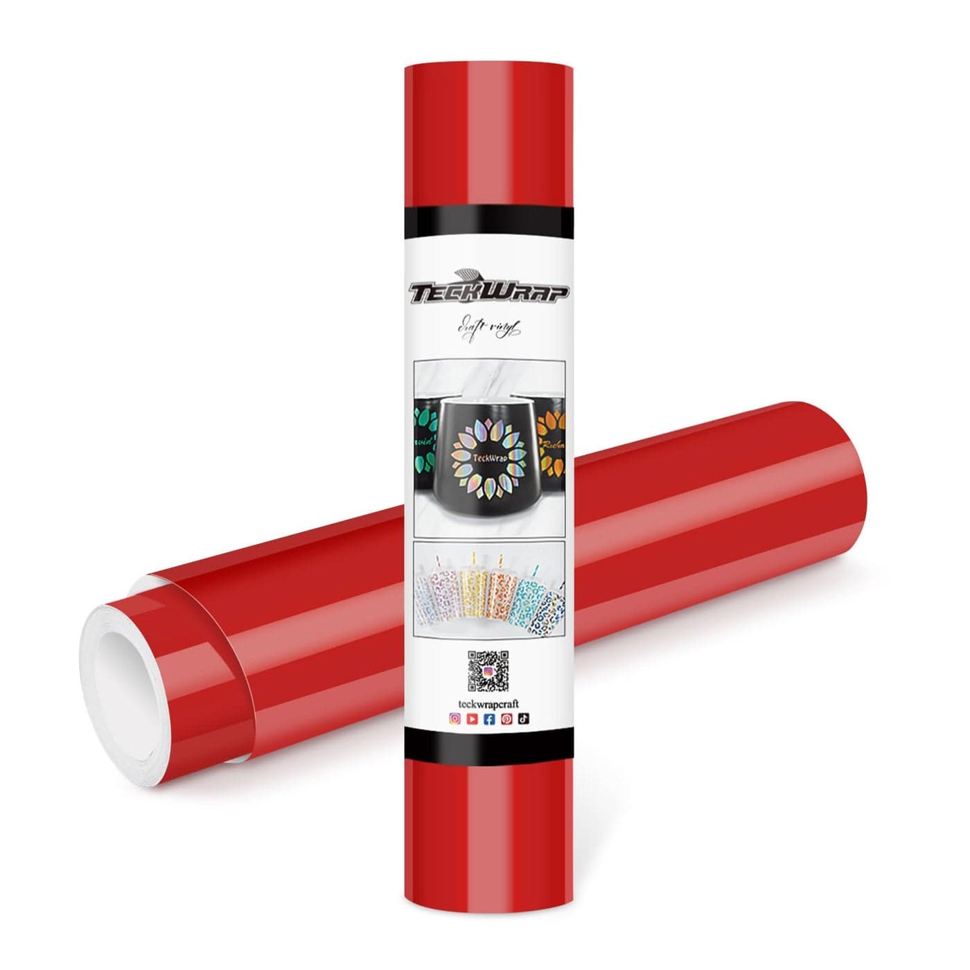 TECKWRAP Permanent Adhesive Vinyl 12 x 10ft Glossy Red