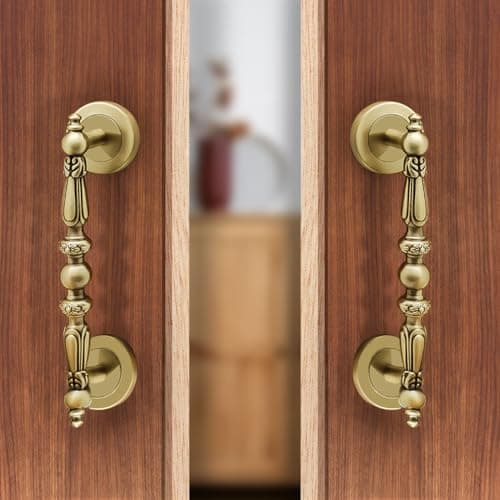 VOLO Main Door Handle/Door Handles for Main Door/Glass Door Handle/Pull Handles, for Home/Office/Hotels (Antique Brass)(Rajwadi Handle) (8" (200 mm), 2)