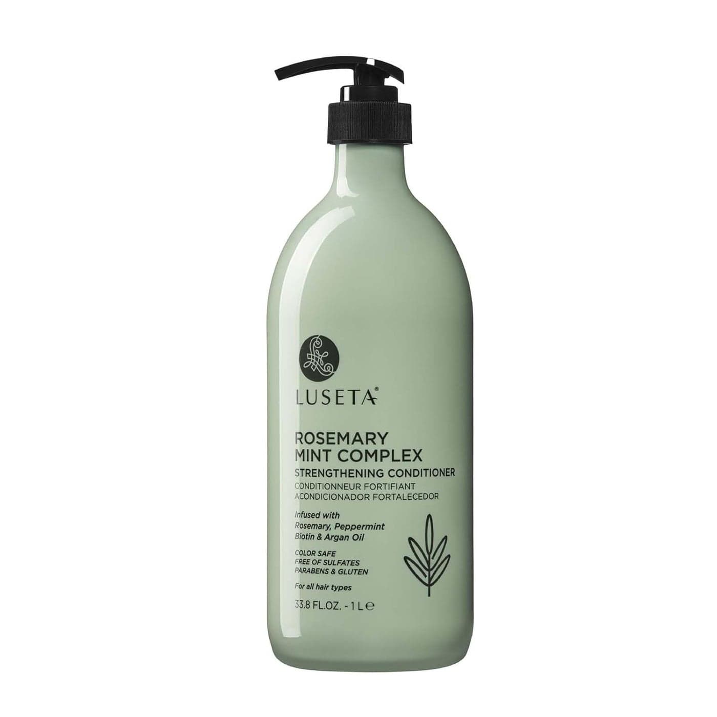 Luseta Rosemary Mint Strengthening Conditioner Moisturizing and Nourishing Damaged Hair Thickening Shampoo for Thinning Hair, Detangles Strands and Add Shine for All Hair Types, Sulfate Free 33.8oz