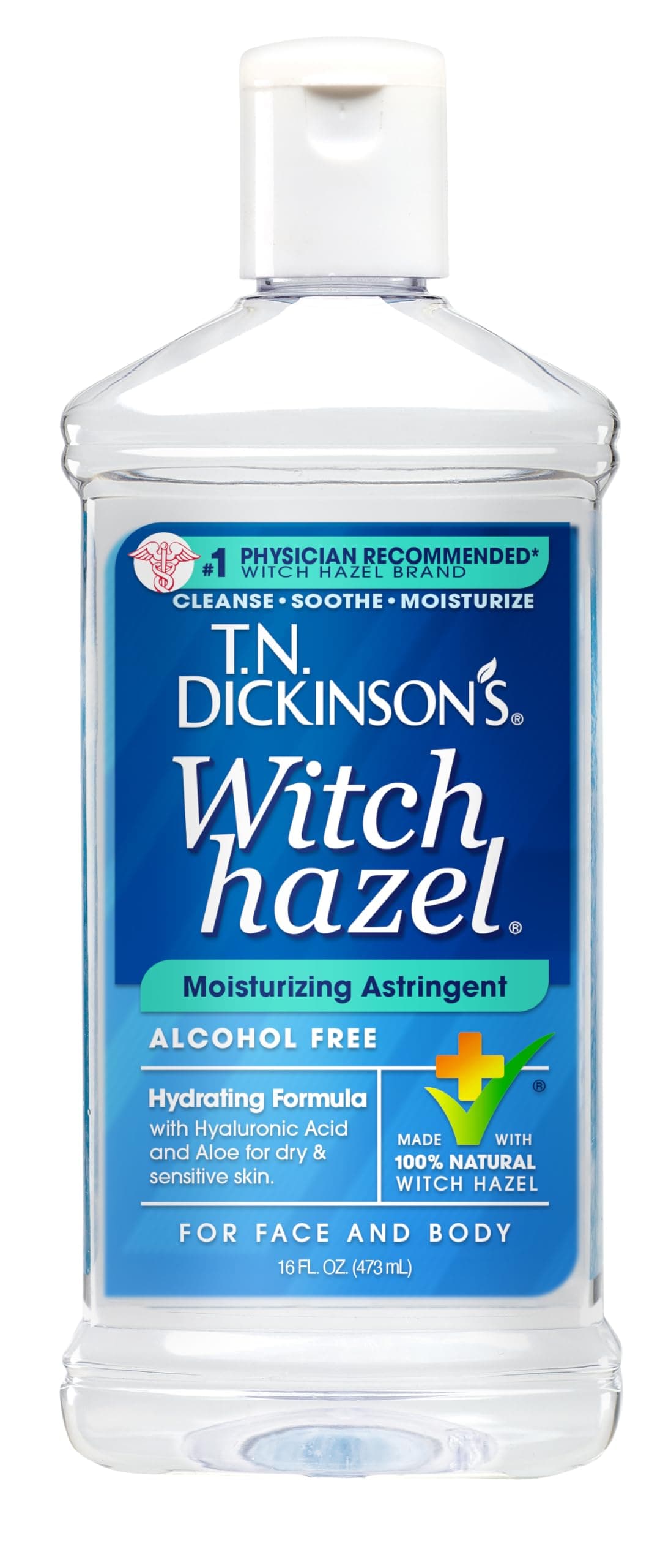 TN Dickinsons Witch Hazel AlcoholFree Moisturizing Astringent Made with 100 Natural Witch Hazel 16 oz