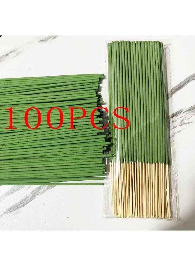 22cm Citronella Lemongrass Bamboo Incense, Outdoor Camping Mosquito Repellent Incense (100 Count in a Transparent Bag)