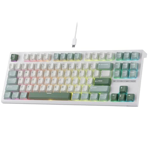 RK ROYAL KLUDGE C87 HE Rapid Trigger Gaming Keyboard 75 TKL Wired RGB Mechanical Keyboards Hall Effect Magnetic Switch Keyboard wActuation Point Adjustable 8K Hz Polling Rate for FPS Gamer