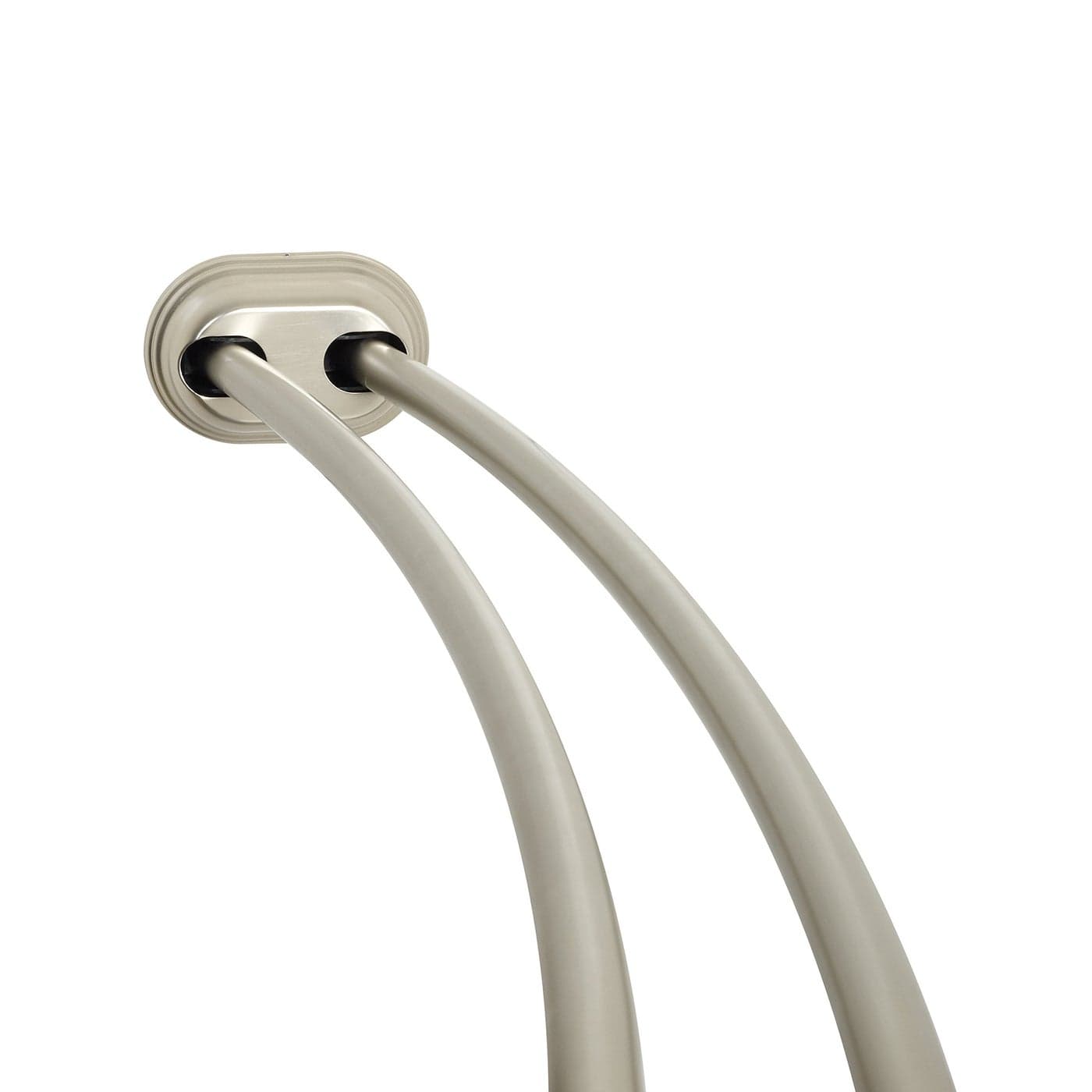 Zenna Home NeverRust Aluminum Double Curved Tension Shower Curtain Rod 50 to 72Inch Satin Nickel