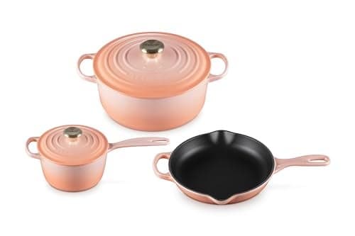 Le Creuset Enameled Cast Iron Signature Cookware Set, 5 pc., Peche