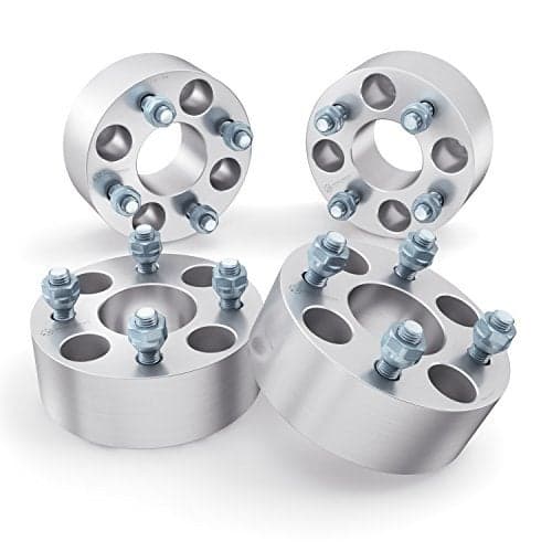 RockTrix 4x4 Wheel Spacers, 1.5 inch Thick Golf Cart Wheel Spacers Compatible with EZ GO EZGO Club Car, 1/2"x20 Studs Nuts, 4x101.6 to 4x101.6 Silver Adapters, 62mm Hub Bore, Set of 2