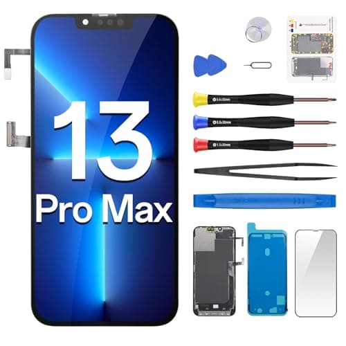 CYKJGS for iPhone 13 Pro Max Screen Replacement with Earspeaker Flex Cable Proximity Sensor 6.7" 3D Touch LCD Display Digitizer Full Assembly Front Glass Repair Fix Tools Kit A2484 A2641 A2644