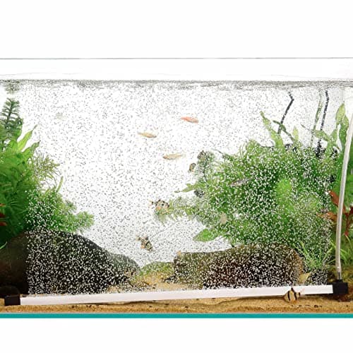 hygger Bubble Curtain Wall Aquarium Air Stone Kit, Fish Tank Air Bubbler Dissolved Oxygen Aerator Stone with Air Tubing Diffuser Fish Tank Decoration for Saltwater Freshwater 16-in