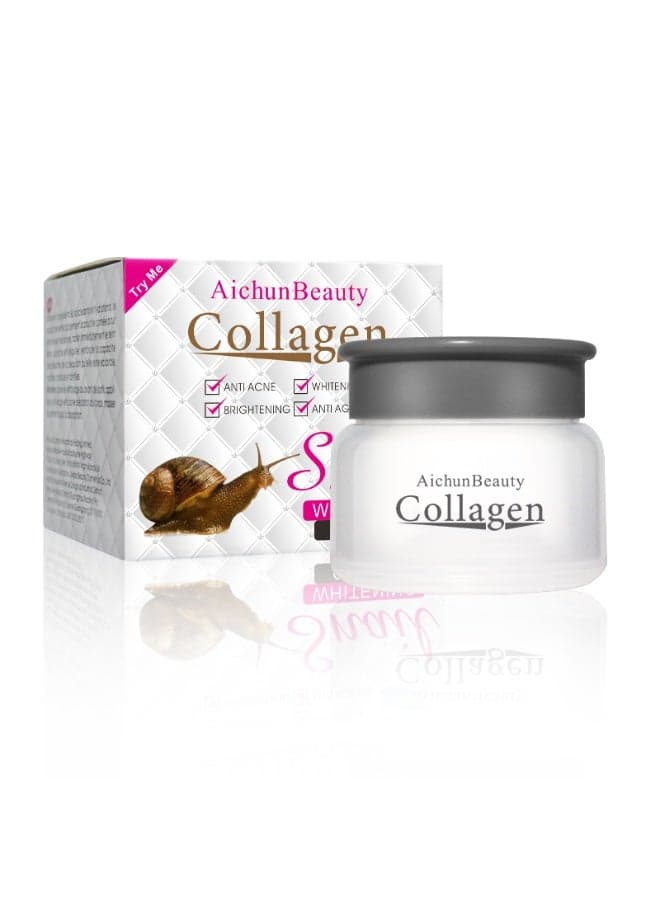 Advanced Snail Collagen Whitening Cream for Skin Brightening Moisturizing and Repairing Helping Improve Skin Tone Texture and Elasticity While Providing Antioxidant Care for Long Lasting Radiance