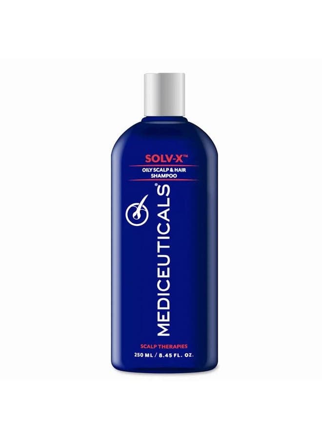 Solv-X Shampoo - For Oily Hair and Scalp - Scalp Acne Shampoo for Men, Women and Teens 8.45 oz (250 ml)