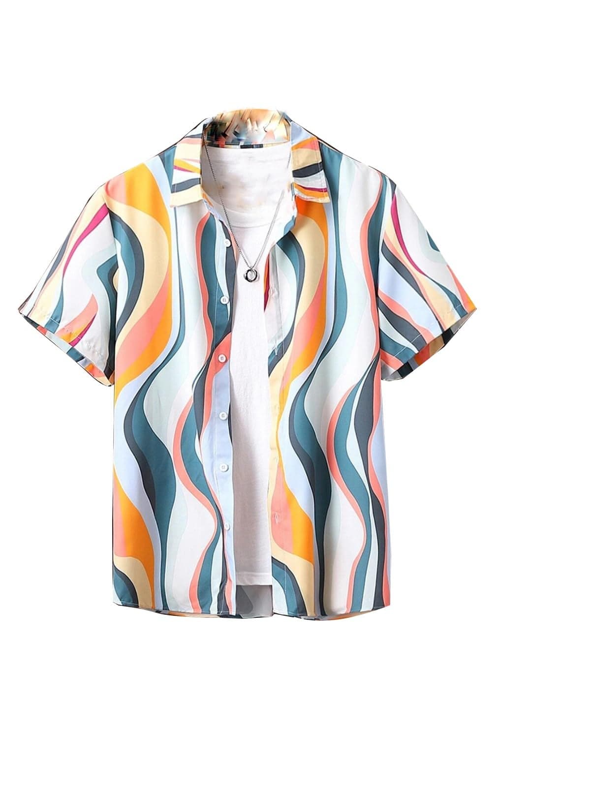 Leriya Fashion Shirts for Men || Rayon All Over Printed Shirt || Regular Shirts for Men || Men's Short Sleeve Shirt || Button Down Shirt || Beach || Summer Wear Shirt for Boys (XX-Large, Yellow)