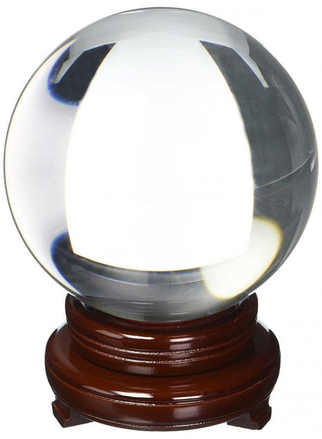 Amlong Crystal Clear Crystal Ball 150mm (6 inch) Including Wooden Stand