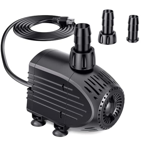 NFESOLAR Submersible Pump 400GPH Ultra Quiet Submersible Water Pump with Dry Burning Protection 8ft High Lift for Fountains Hydroponics Ponds Aquariums More KF205