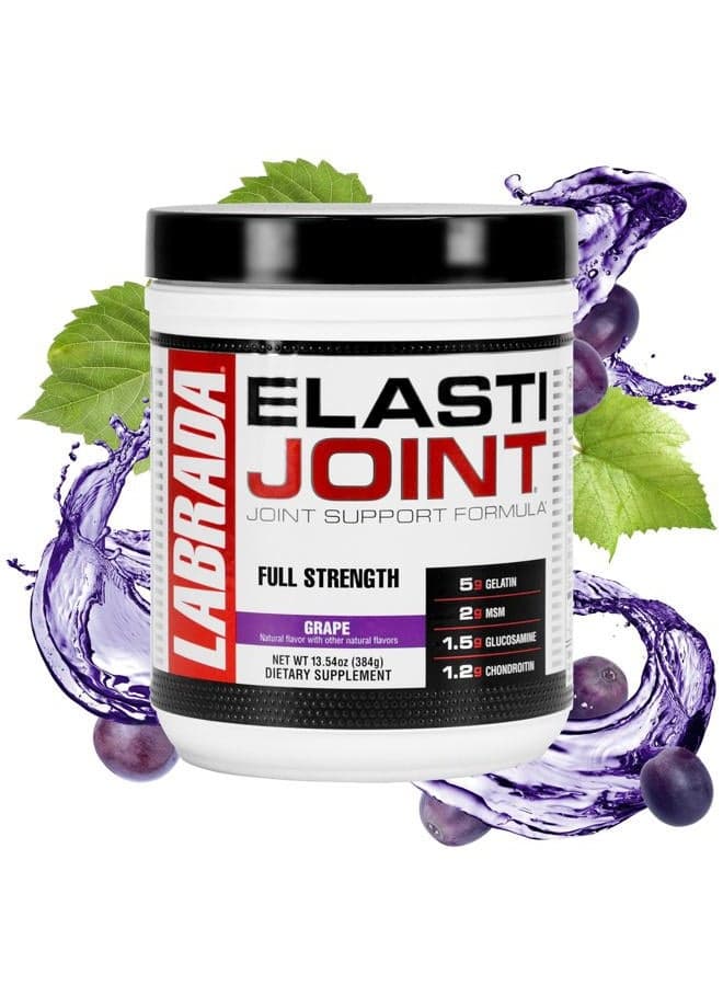 Nutrition Elastijoint, Grape - Glucosamine Joint Support Supplement Powder for Men & Women, Joint Relief & Bone Health Supplement with MSM, Glucosamine Chondroitin MSM - Gluten-Free