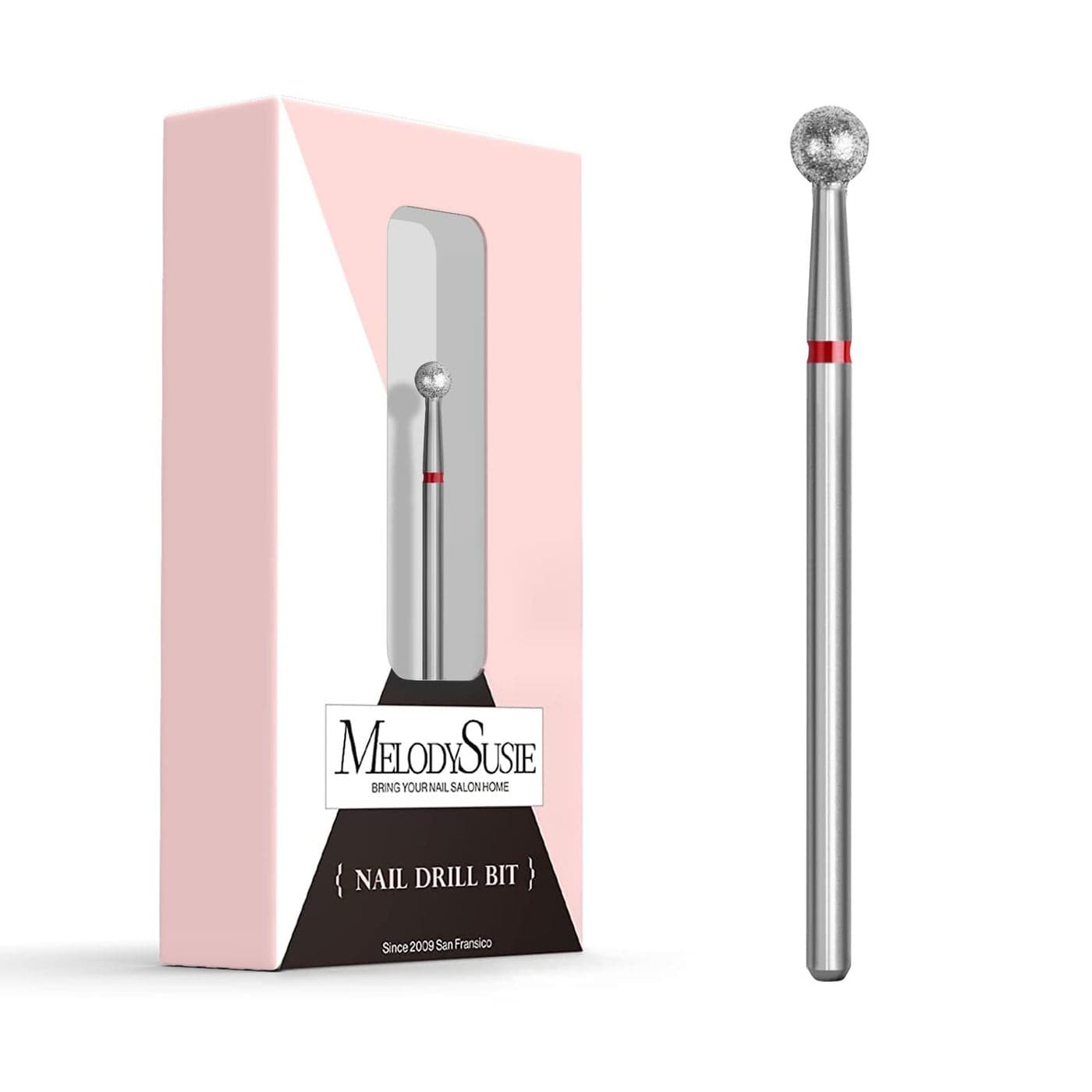 MelodySusie Ball Shape Cuticle Clean Nail Drill Bit 332 Professional Safety Carbide Diamond Nail Bit Nail Cleaner for Cuticle Dead Skin Nail Prepare Two Way Rotate Manicure Nail Salon Supplies