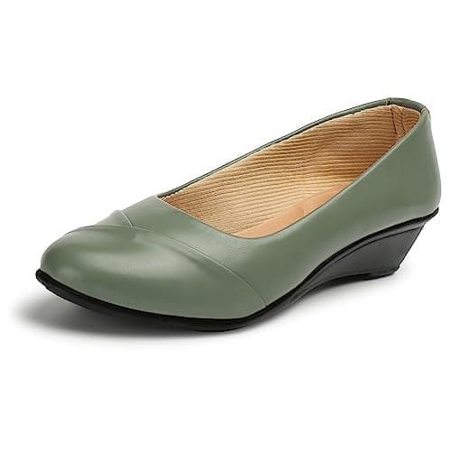 Denill Latest Collection Comfortable and Fashionable Bellies for Womens and Girls (Green Numeric 4)