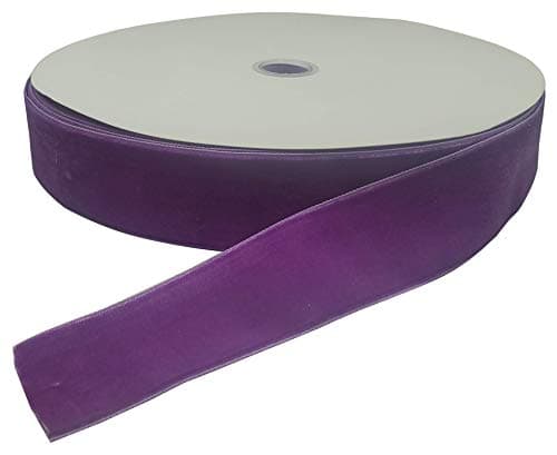 10 Yards Velvet Ribbon Spool Purple 1 12