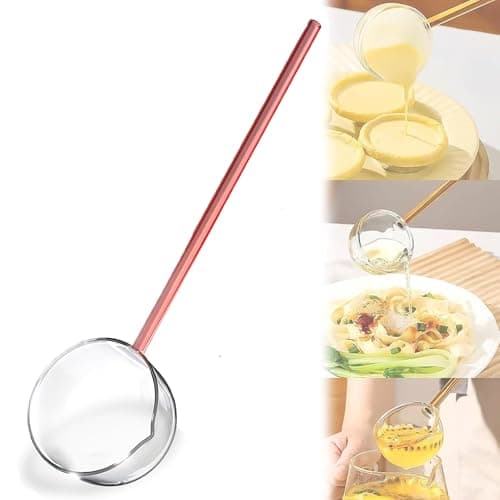 Glass Stirring Spoon, Heat-Resistant Borosilicate Glass, Long Reusable Coffee & Tea Stirrer, Elegant Clear Glass Spoon for Mixing Drinks, Kitchen & Bar Use, Eco-Friendly & Dishwasher Safe (1)