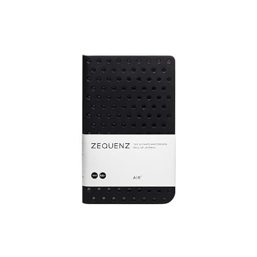 Zequenz A6- Dotted Notebook – Black| 256 Pages, 70 GSM | Soft Cover, 360° Flexible Binding |Handmade| Ideal for Bullet Journaling| Air Series
