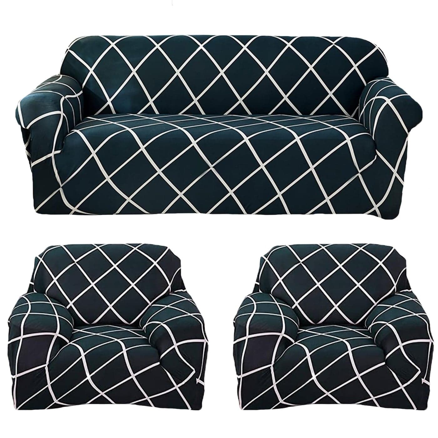 Gifts Island Sofa Cover 3 Seater and 2 Seater Fully Covered Universal 5 Seater Sofa Cover NonSlip Sticky Elastic Stretchable Sofa Set Slipcover Protector for 311 Seater Peacock Grill