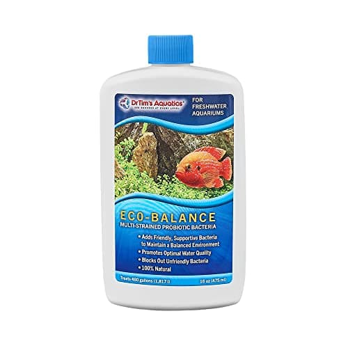 DrTim’s Aquatics Freshwater Eco-Balance Probiotic Solution – for Freshwater Fish Tanks, Aquariums – Block Unfriendly Organisms, Promote Optimal Water Quality – 100% Natural – 16 Oz.