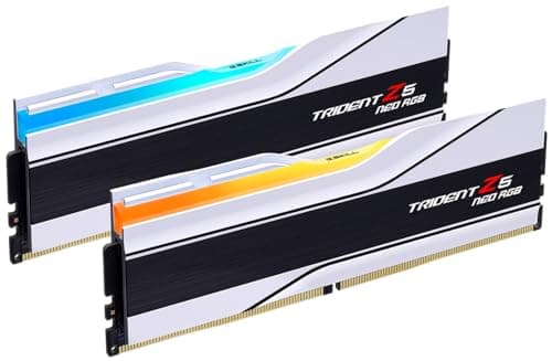 G.SKILL Trident Z5 Neo RGB Series DDR5 RAM (AMD Expo) 32GB (2x16GB) 6000MT/s CL26-36-36-96 1.45V Desktop Computer Memory U-DIMM - Matte White (F5-6000J2636H16GX2-TZ5NRW)