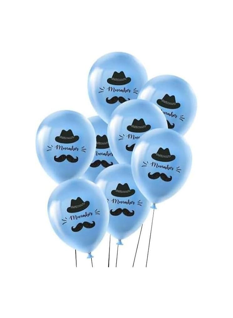 Movember Mustache Latex Balloons-Pack Of 50 ProstateCancer Awareness Balloons For Charity Events,Fundraisers And Parties–Ideal For Decorating Events,Spreading Awareness