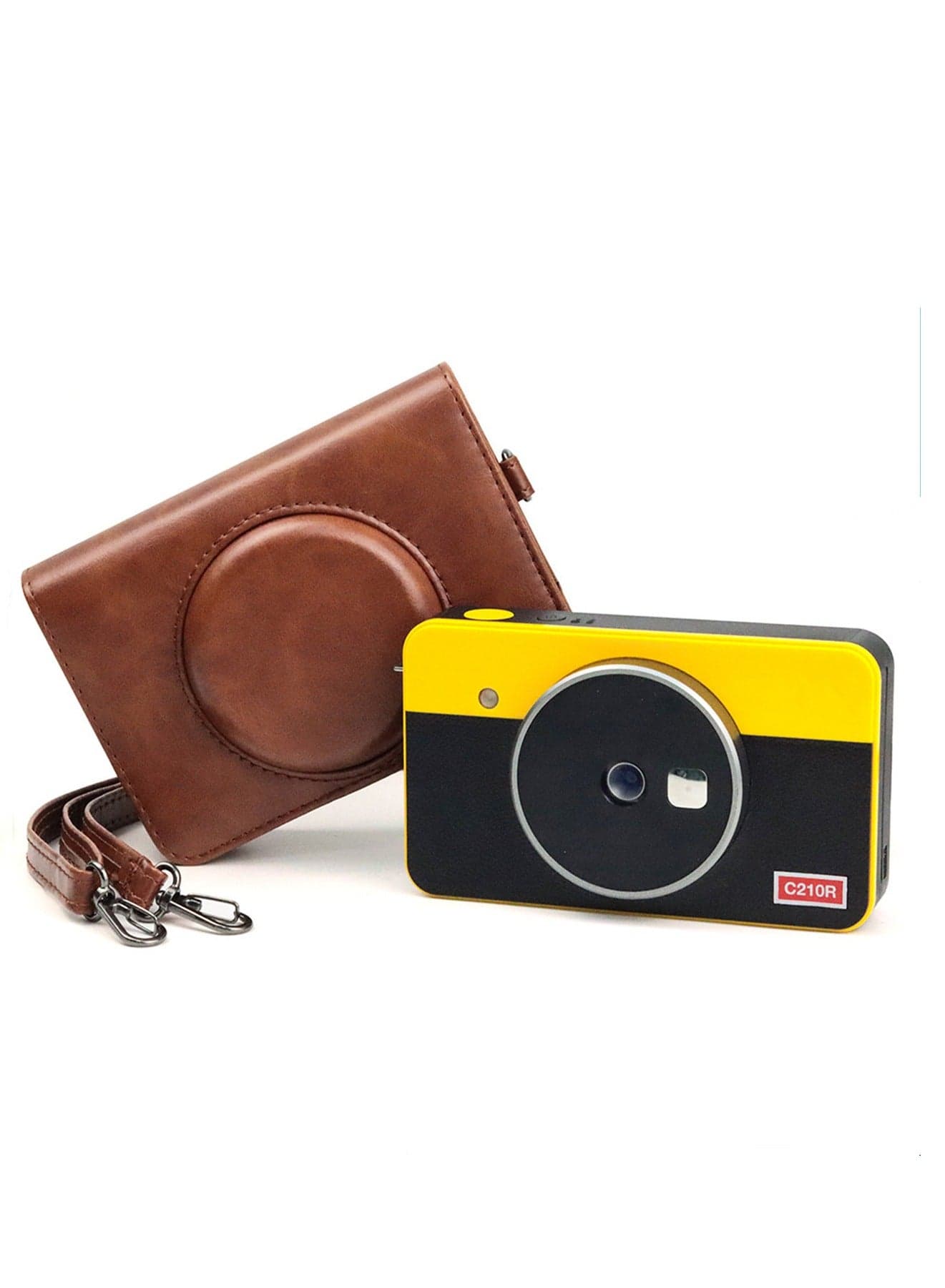 Mini Shot 2 Retro Case PU Leather Protective Case for Kodak C210R Lightweight and Portable Retro Camera Case Multifunctional Adjustable Shoulder