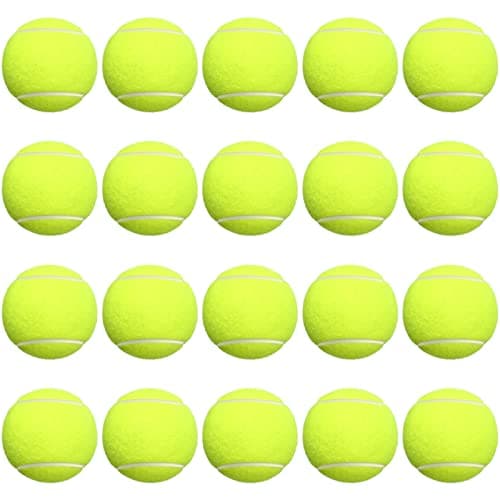 Vinsot 24 Pack Tennis Balls Bulk, Standard Pressure Balls for Training Playing Player Beginner Youth, Exercise Ball for Pet Dog, 2.5 Inch(Yellow)