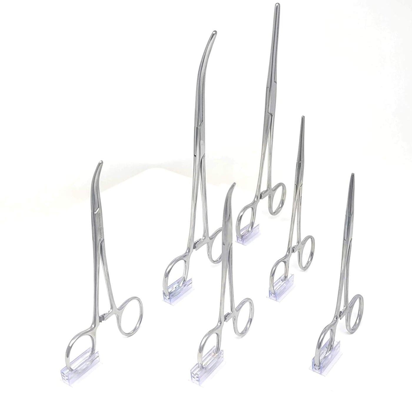 A2ZSCILAB Ultimate Hemostat Set of 6 Piece Straight Curved 8 625 and 5 Ideal for Hobby Tools Electronics Fishing and Taxidermy Stainless Steel Full Serrated Jaws For Better Grip