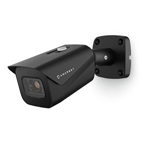 Amcrest UltraHD 4K 8MP Outdoor Bullet Security IP POE Camera 98ft NightVision 28mm Lens IP67 Weatherproof 256GB MicroSD Recording Black IP8M2496EBV2