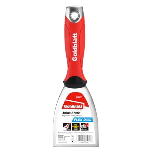 Goldblatt 3" Putty Knife, Stainless Steel Scraping Paint, Putty Knife Scraper with Hammer End, Soft Grip, Perfect for Drywall Repairing and Finishing