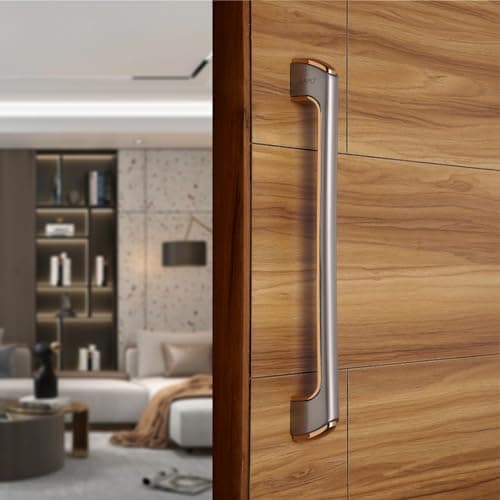 LAPO Pull Handle for Main Door | 14 Inch Pull Push Bar for Office| Ideal for Home Hotel Office Entrance| Rose Gold Finish | Well Suited for Wooden & Glass Doors| Fits 30–100mm Door| 3 Year Warranty