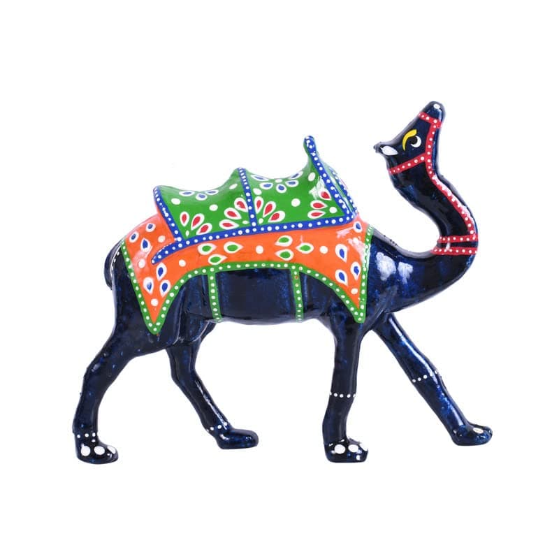 JAIPUR ACE Handmade Camel Showpiece Figurine for Living Room Home Decor and Gift Purpose Decorative Showpiece Blue