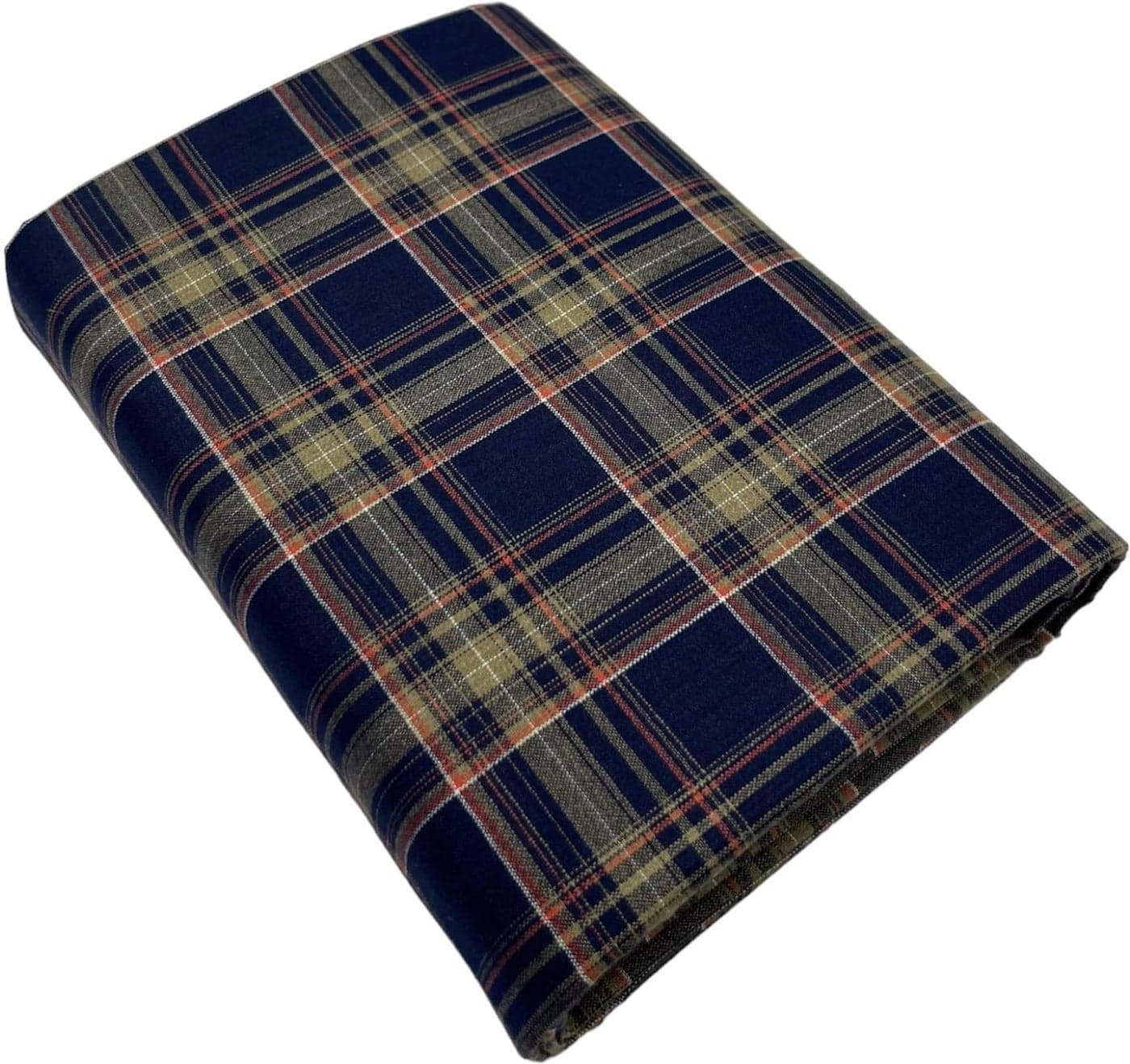 JHABAK'S Cotton Blend Unstitched Checkered Fabric for Men - 2.35m Shirt Piece / 3m Kurta Piece - Width 36 Inches