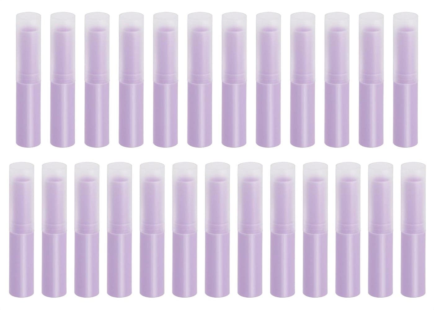 Mini Skater 014oz Empty Flavored Lip Balm Container Tubes Plastic Homemade Moisturizing Lip Stick with Caps Bulk Fit for Women Adult DIY Making Supplies 25 Count Purple