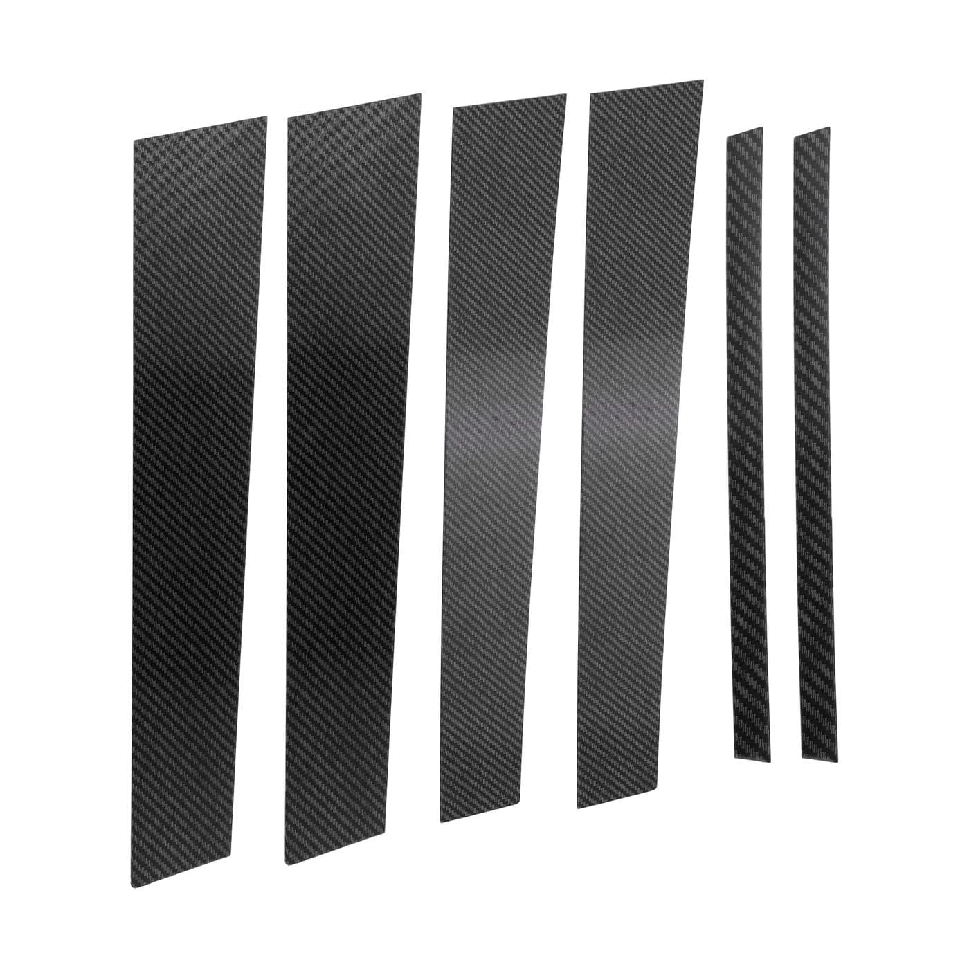 X AUTOHAUX 6 Pcs Car Pillar Post Side Door Window Cover Trim for Honda Civic Sedan 8th Gen 20062011 Carbon Fiber Pattern Black