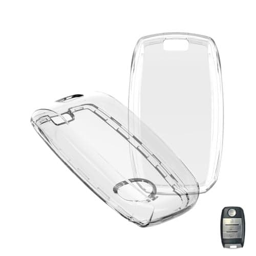 Keyzone Clear TPU Key Cover Compatible for Kia Seltos, Sonet, Carnival, Carens 3/4/5 Button smart Key (Clear TPU)