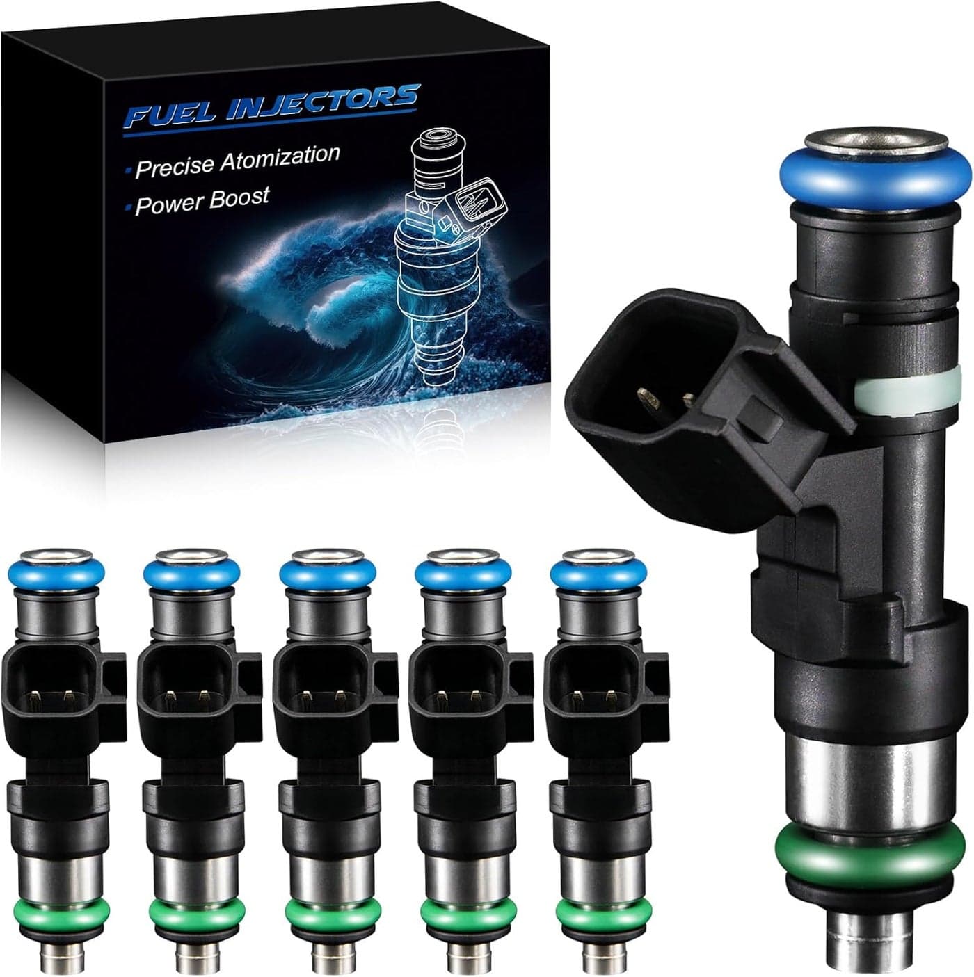 YZHIDIANF Fuel Injectors 0280158154 for GMC Acadia, Chevy Colorado, Buick Enclave, Saturn Vue (6pcs)