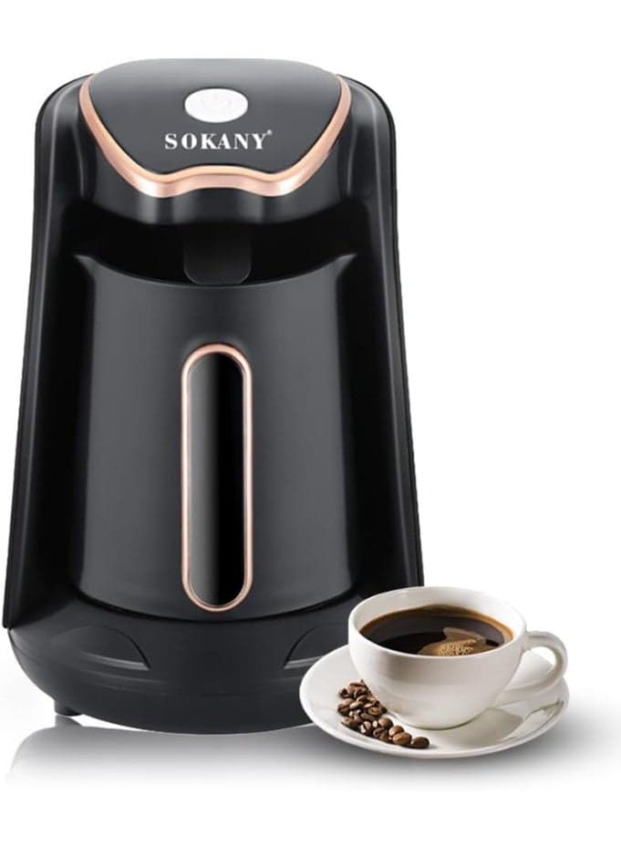 Sokany 4-Cup Electric Coffee Machine SK-04008, Fast Brewing System, Safe & Durable Material, Compact Size for Kitchen, 600W Power