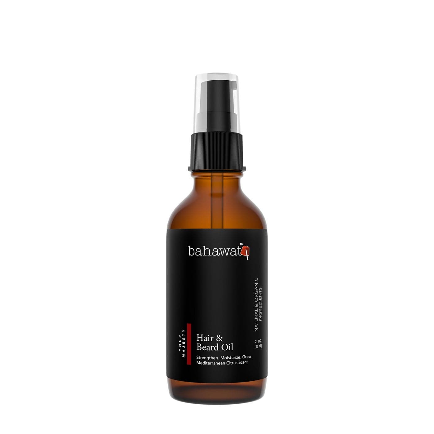 BAHAWAT Premium Beard Oil Conditioner Softener Your Majesty 2 ounce Beard Itch and Dry Skin Relief Handcrafted from Natural Ingredients Label may vary