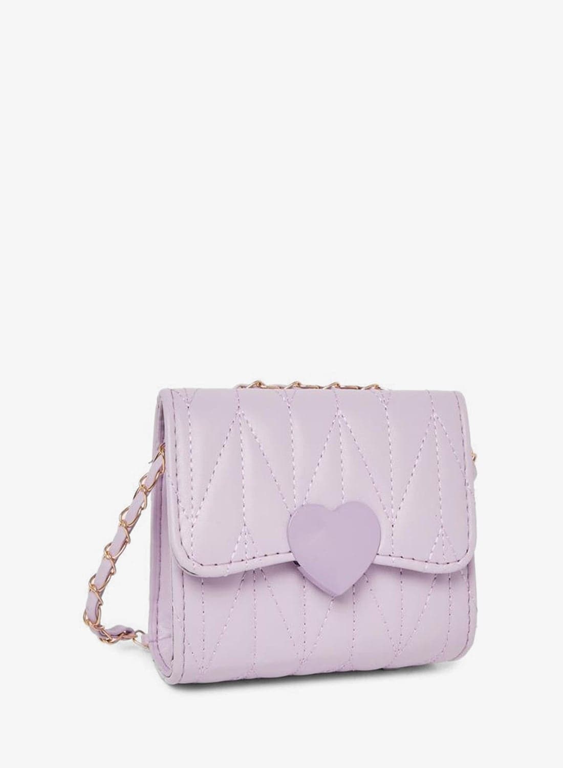 Quilted Shoulder Bag with Chain Strap and Magnetic Closure