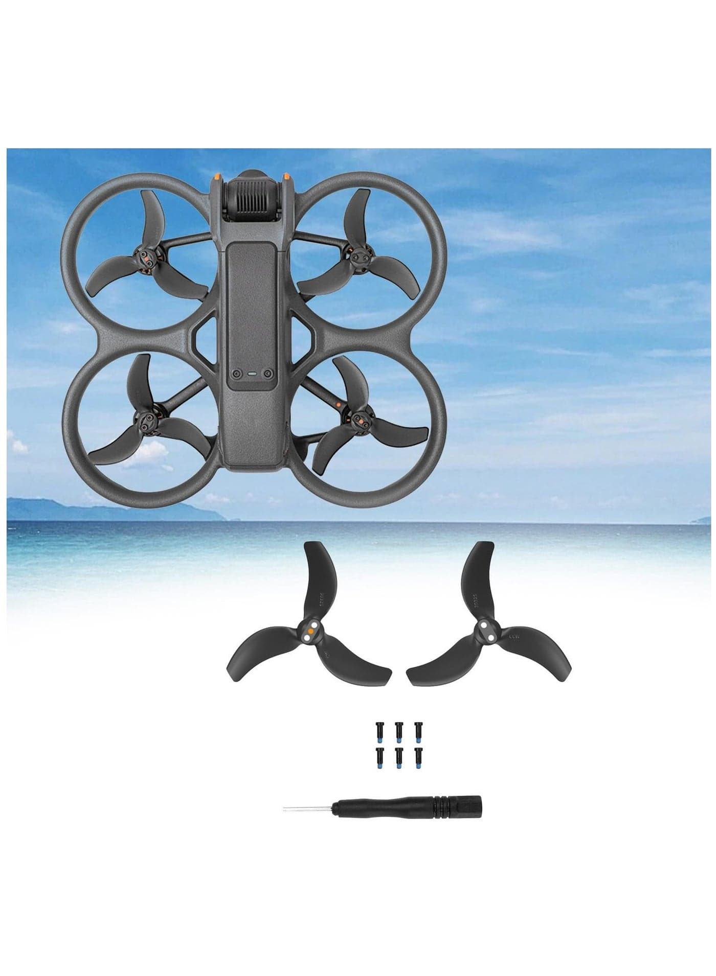 1 Pair Propellers Blade for DJI Avata 2 Drone Accessories,Propellers Replacement Blades Prop with Screwdriver for Avata 2