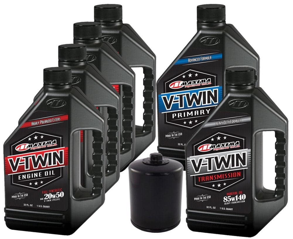 MaximaHiflofiltro VTTOCK14 Complete Engine Oil Change Kit for VTwin Full Synthetic Harley Davidson Twin Cam 6 Quart