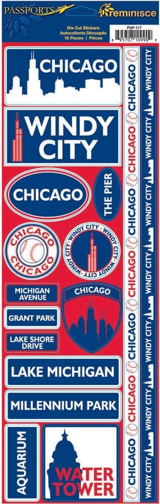 Reminisce Passports Combo Sticker, Chicago