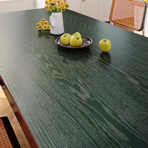 FunStick Dark Green Stained Wood Contact Paper for Cabinets Wood Wallpaper Peel and Stick Countertops Waterproof Removable Wood Grain Contact Paper Wood Wall Paper for Desk Cabinet Wallpaper 12"x200"