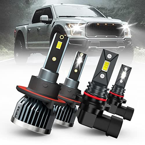 SPBRTBUB Led Headlight Bulbs compatible with 20042014 FORD F150 led headlights 9008H13 High Low Beam Bulbs 9145 LED Fog Light Bulbs Pack of 4
