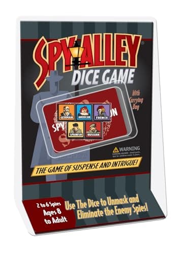 SPY ALLEY Dice Game Quick and Easy Travel Dice Game Hidden Identity Guessing Game for Kids and Adults
