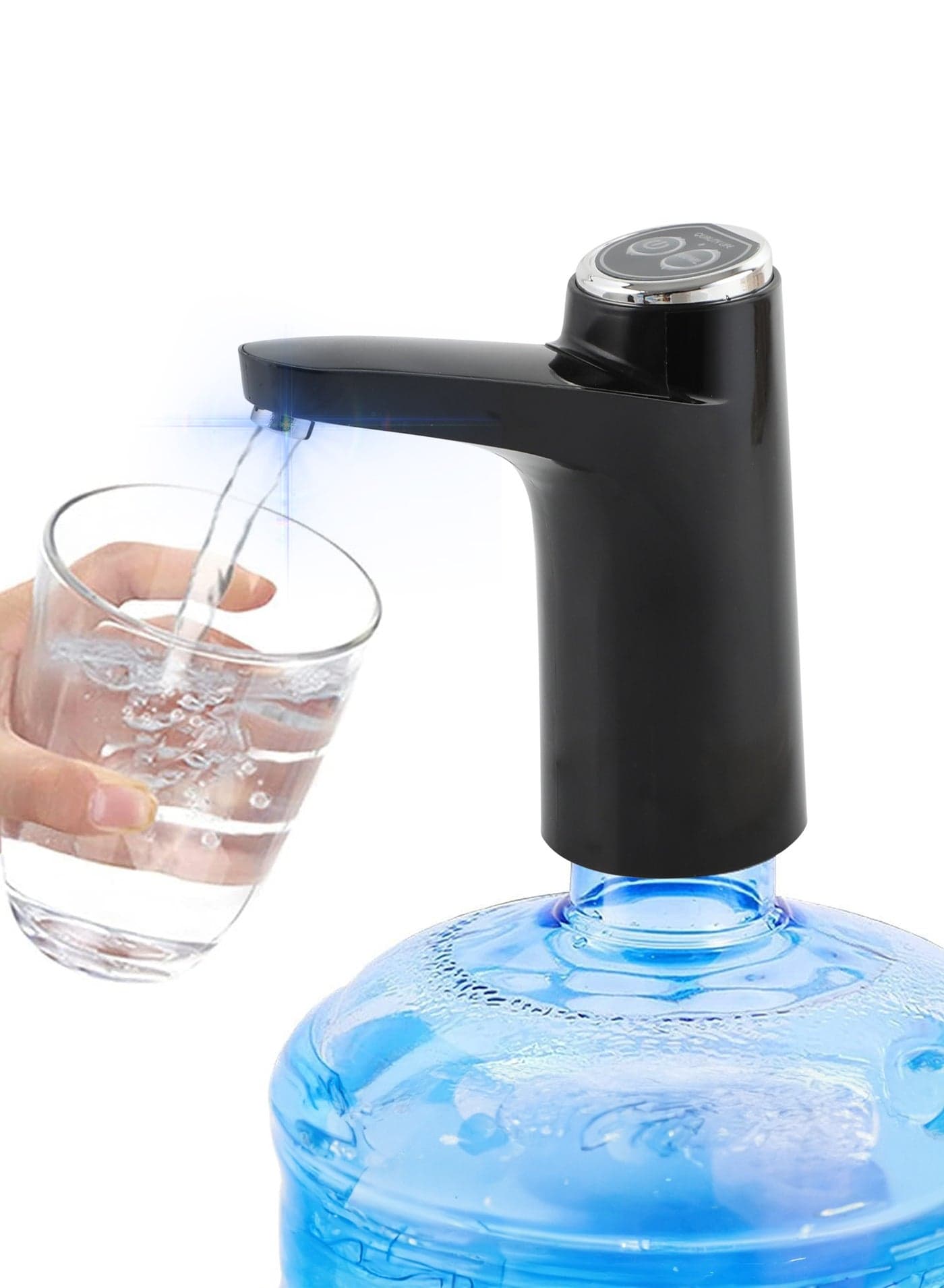 Rechargeable Water Bottle Pump USB Charging Automatic Universal Wireless Smart Portable Drinking Water Dispenser Pump for 2 to 5 Gallon Bottle for Kitchen Home Office Outdoor Camping